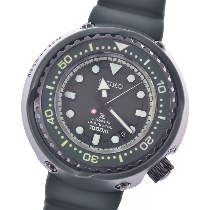 精工精工Prospec机动战士高达40周年量产型Zaku限于1000 SBDX027男士钛/陶瓷/橡胶手表自动上链绿色表盘未使用的Ginzo