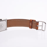 HERMES Hermes belt watch BE1.210 Lady's SS/ leather watch quartz white clockface AB rank used silver storehouse