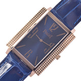 PIAGET Piaget 90300/1967 boys PG / leather watch hand-rolled Blue character board a rank used silver stock