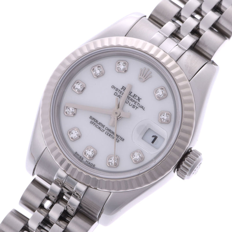 ROLEX Rolex Datejust 179174 Ladies SS/WG Watch Automatic White Dial A Rank Used Ginzo