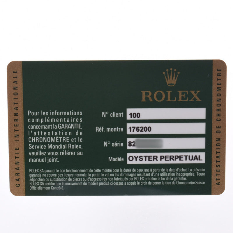 ROLEX ロレックス パーペチュアル 176200 レディース SS 腕時計 自動巻き 黒文字盤 Aランク 中古 銀蔵