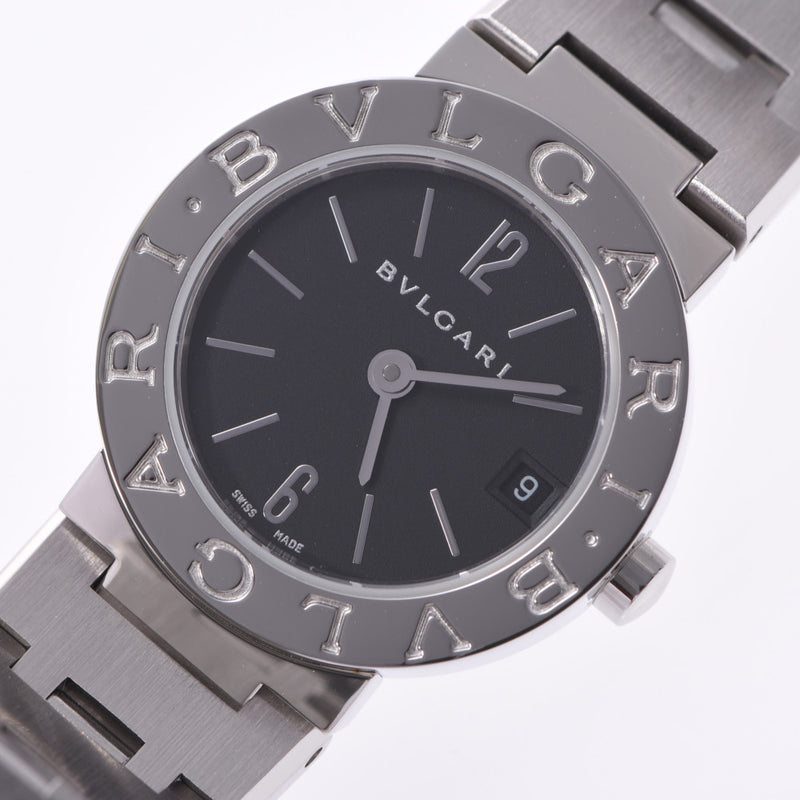 BVLGARI Bvlgari Bvlgari Bvlgari Bvlgari 23 BB23SS ladies SS watch Quartz Black Dial A Rank used silver stock