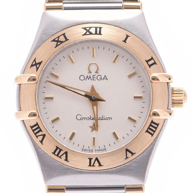 Ladies Omega Constellation 1262.30 ladies YG / SS Watch quartz silver dial a