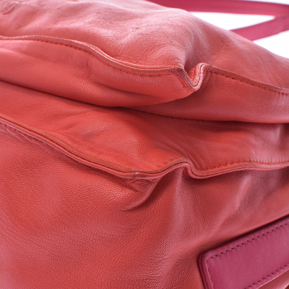 ロエベフラメンコ28 赤系/ピンク レディース ショルダーバッグ LOEWE