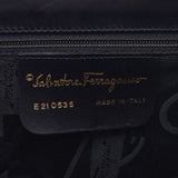 Salvatore Ferragamo gantini2way袋黑金硬件女士围巾手提包B级用银