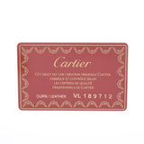 CARTIER カルティエ サントス 黒 メンズ カーフ 二つ折り財布 ABランク 中古 銀蔵