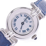 925 CARTIER カルティエマストコリゼレディースシルバー leather watch quartz white clockface A ranks used silver storehouse