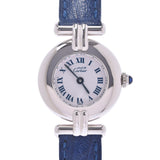 925 CARTIER カルティエマストコリゼレディースシルバー leather watch quartz white clockface A ranks used silver storehouse