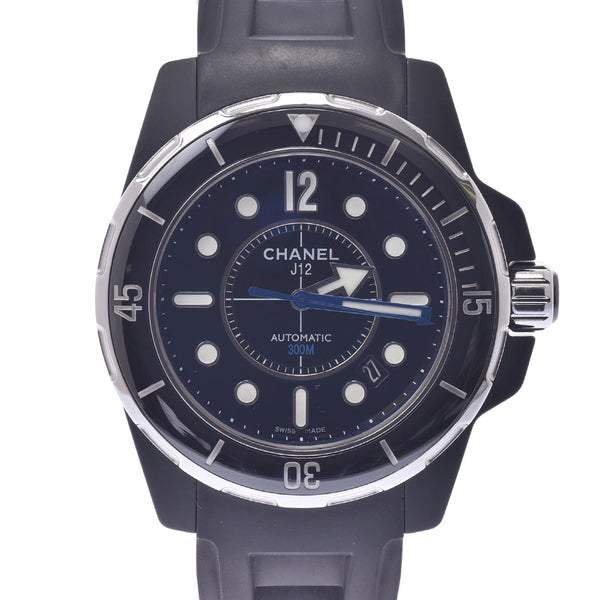 CHANEL Chanel J12 Marine 42mm H2558 Men's Black Ceramic/Rubber Wrist Watch Automatic Black Dial A Rank Used Ginzo