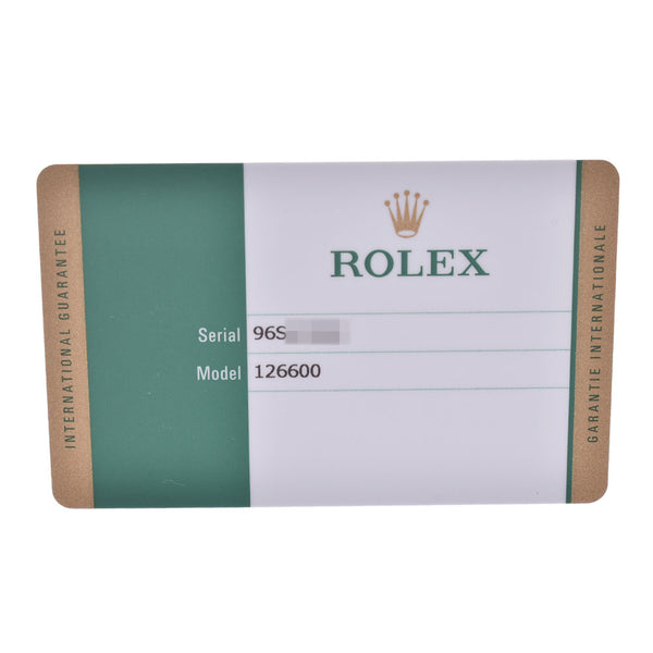 ROLEX Rolex seed Weller 126600 men's SS watch self-winding watch lindera board A rank used silver storehouse