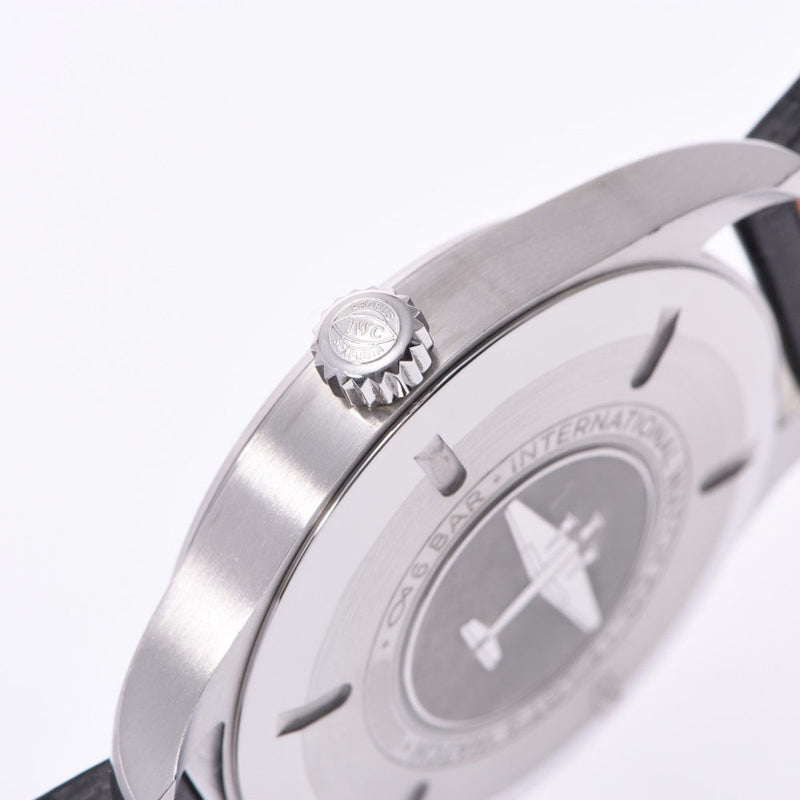 IWC SCHAFFHAUSEN Ida Brucie Schaffhausen Pilot's Watch Mark 18 IW327001 Men's SS/Leather Watch Automatic winding Black Dial A Rank Used Ginzo