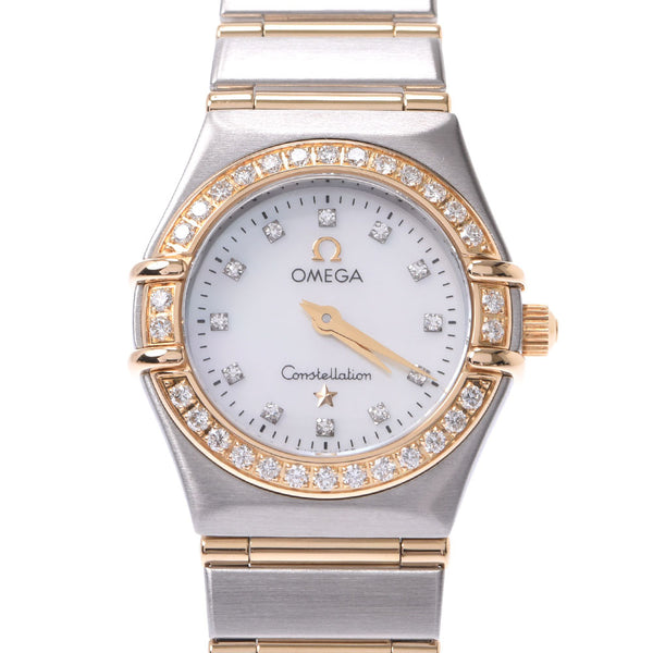 OMEGA Omega Constellation Bezel Diamond 12P Diamond 1267.75 Ladies YG/SS Watch Quartz Shell Dial A Rank Used Ginzo