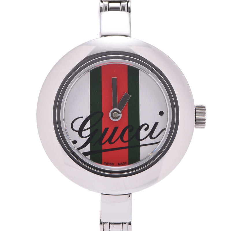 GUCCI Gucci Sherry Line Bangle Watch YA105520/105 Ladies SS Watch Quartz White/Red/Green Dial A Rank Used Ginzo