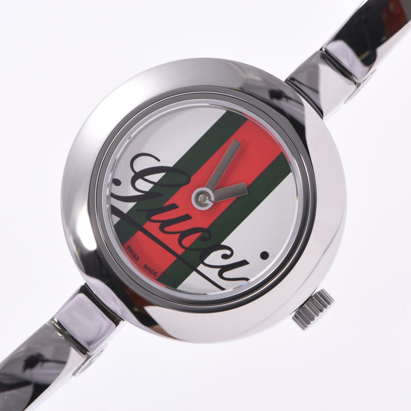 GUCCI Gucci Sherry Line Bangle Watch YA105520/105 Ladies SS Watch Quartz White/Red/Green Dial A Rank Used Ginzo