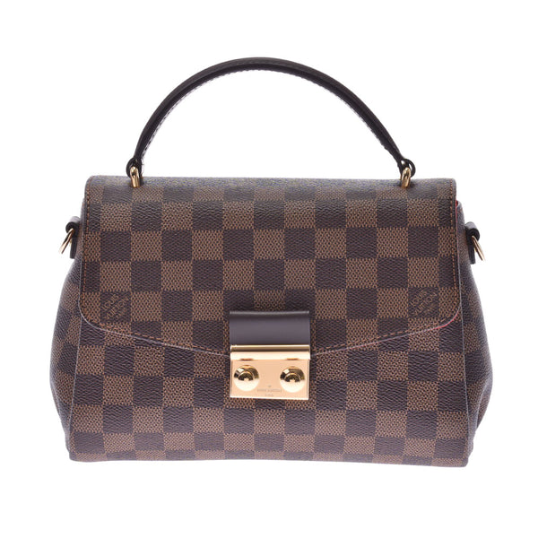 LOUIS VUITTON ルイヴィトンダミエクロワゼット 2WAY bag brown N53000 Lady's handbag newly used goods silver storehouse