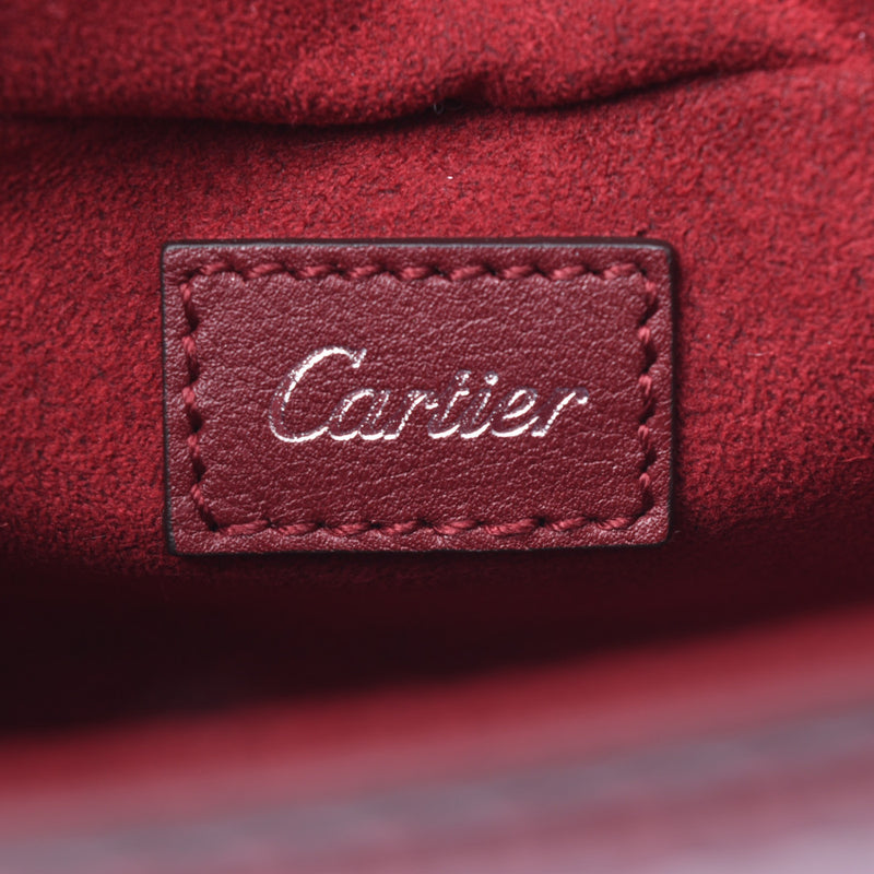 CARTIER Happy Birthday Mini Bag Bordeaux Ladies Leather Shoulder Bag A Rank Used Ginzo