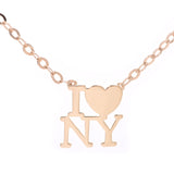 TIFFANY&Co. Tiffany I LOVE NY ladies K18YG necklace a rank used silver