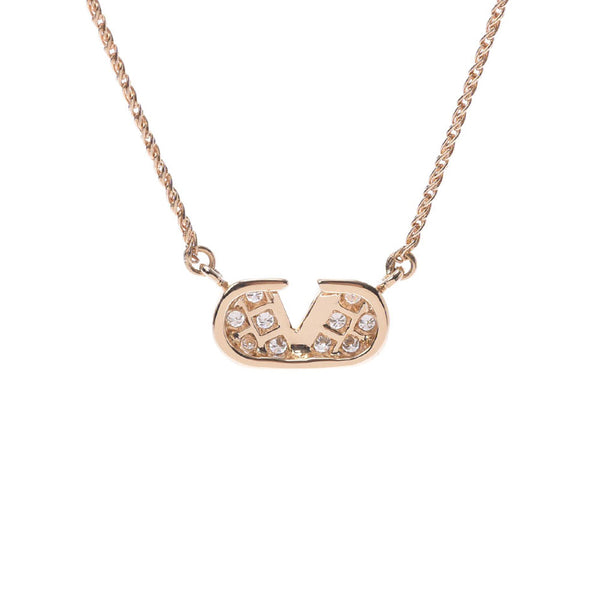 Garavani Valentino Galvani V Necklace diamond 0.13ct Unisex K18 YG Necklace