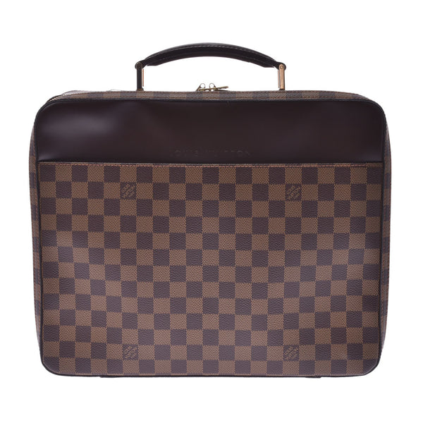 LOUIS VUITTON ルイヴィトンダミエポルトオルディナトゥールサバナ PC case brown N53355 men business bag A rank used silver storehouse