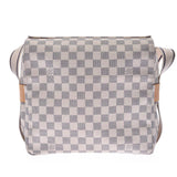 LOUIS VUITTON路易威登Damier Azur Naviglio白色N51189中性肩包AB等级二手Ginzo
