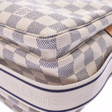 LOUIS VUITTON路易威登Damier Azur Naviglio白色N51189中性肩包AB等级二手Ginzo