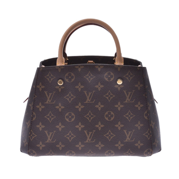 LOUIS VUITTON Louis Vuitton Monogram Montaigne BB 2WAY Bag Brown M41055 Ladies Handbag A Rank Used Ginzo