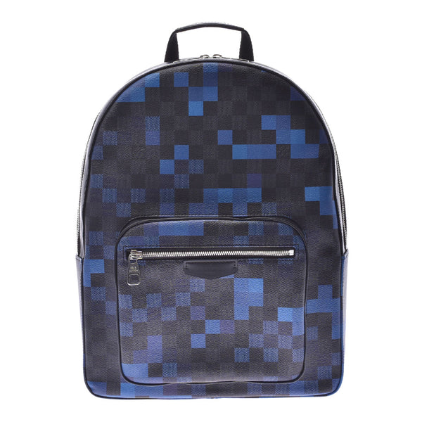 LOUIS VUITTON ルイヴィトンダミエグラフィットジョッシュピクセルキャンバス blue / black N40083 men rucksack day pack newly used goods silver storehouse