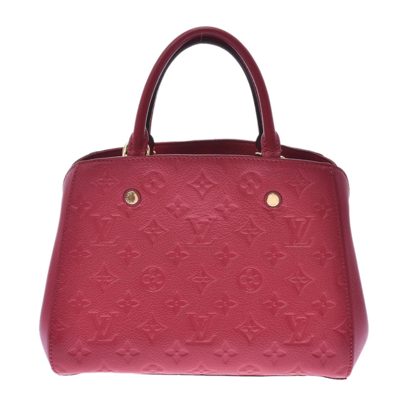 LOUIS VUITTON Louis Vuitton monogram amplifier Lunt Montaigne BB 2WAY bag dahlia M50038 Lady's leather handbag AB rank used silver storehouse