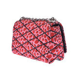 LOUIS VUITTON Louis Vuitton GO-14 PM jungle dot red X pink X black silver metal fittings M42075 Lady's canvas shoulder bag A rank used silver storehouse