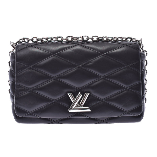 路易威登路易威登去14下午马耳他黑M50216妇女的围巾单肩包a级使用银