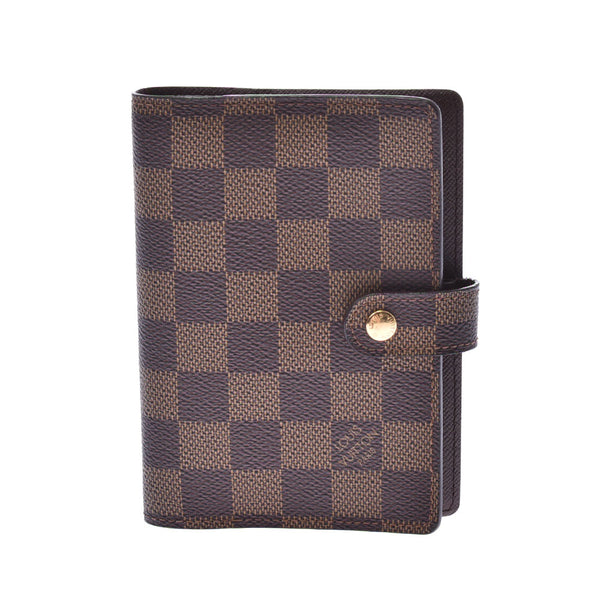 ●“路易斯·维顿=路易威登单声道议程PM Brown R20700 = Unisex Monogram Canvas笔记本A Rank使用银夹克