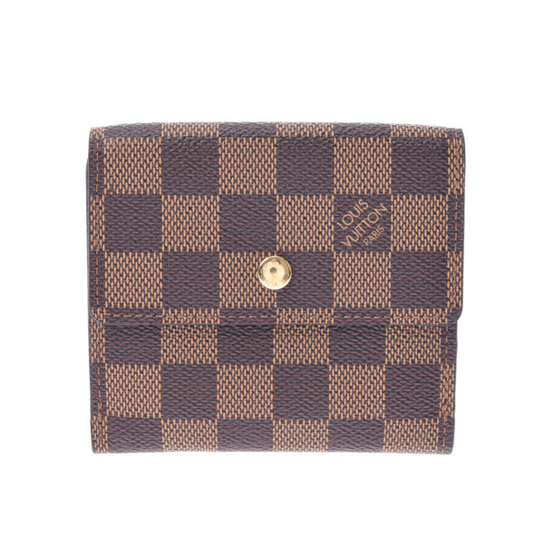 LOUIS VUITTON Louis Vuitton Damier Portofeuillery Compact Wallet USA Made Brown N61652 Unisex Tri-fold Wallet Shindo Used Ginzo