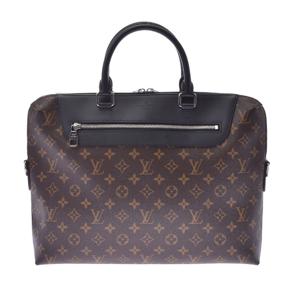 LOUIS VUITTON ルイヴィトンモノグラムマカサー PDJ NM brown / black M54019 unisex business bag A rank used silver storehouse