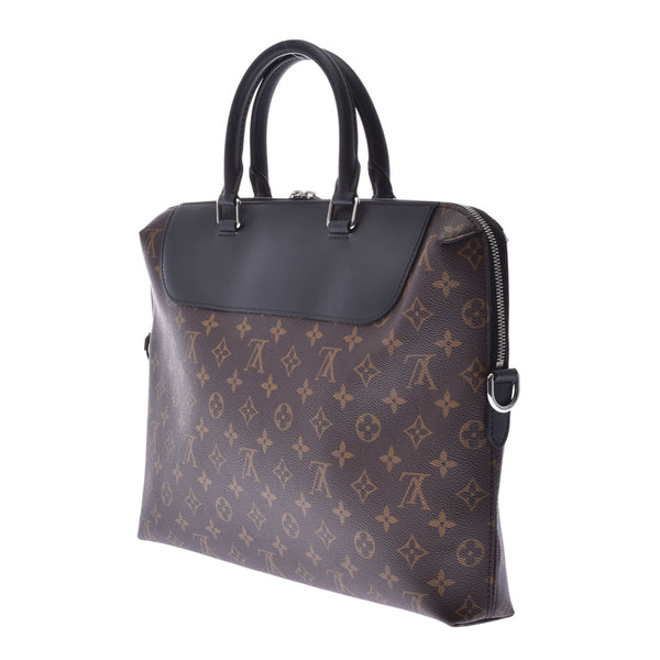 LOUIS VUITTON ルイヴィトンモノグラムマカサー PDJ NM brown / black M54019 unisex business bag A rank used silver storehouse