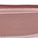 LOUIS VUITTON Louis Vuitton mahina zippy wallet magnolia (pink) M61868 ladies leather long wallets a rank used silver