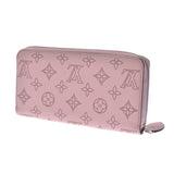 LOUIS VUITTON Louis Vuitton mahina zippy wallet magnolia (pink) M61868 ladies leather long wallets a rank used silver