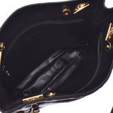 CHANEL Mattelasse Chain Tote Black Gold Hardware Ladies Lambskin Tote Bag B Rank Used Ginzo