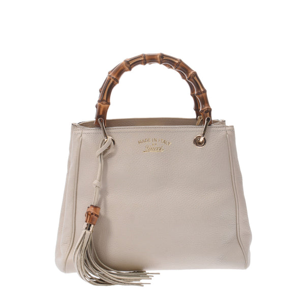 Gucci bamboo shopper 2WAY bag ivory 336032 ladies calf handbag