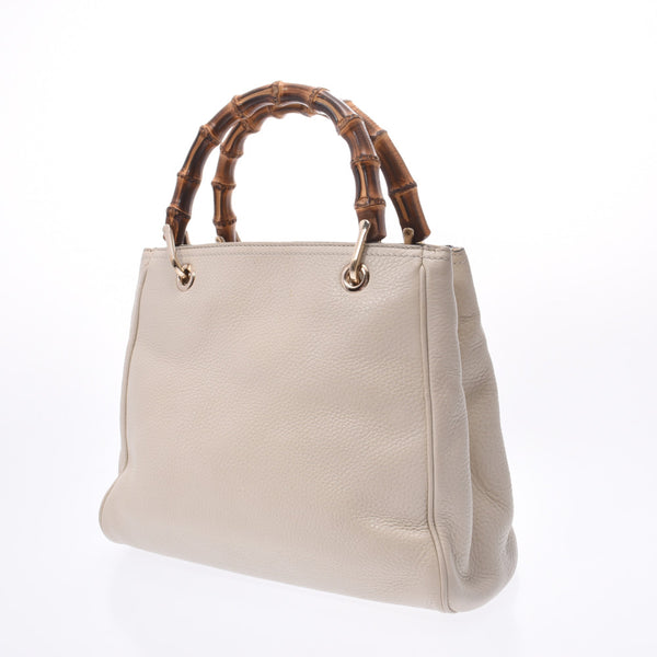 Gucci bamboo shopper 2WAY bag ivory 336032 ladies calf handbag