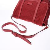 GUCCI Gucci GG Pattern Outlet Red 510334 Unisex Nylon/Leather Shoulder Bag A Rank Used Ginzo