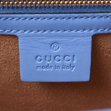 GUCCI Gucci Silky Ribbon Handbag Blue Gold Metal Fittings 421882 Women's Calf 2WAY Bag A Rank Used Ginzo