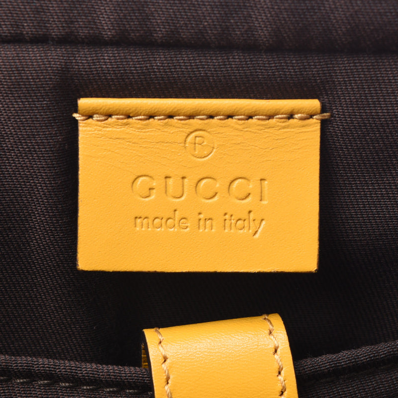 GUCCI Gucci Diamante 2WAY bag document bag yellow 344357 unisex calf business bag new same used Ginzo