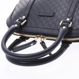 GUCCI Mai Gucci black Gucci sima handbag dark blue 449654 lady's calf 2WAY bag newly used goods silver storehouse