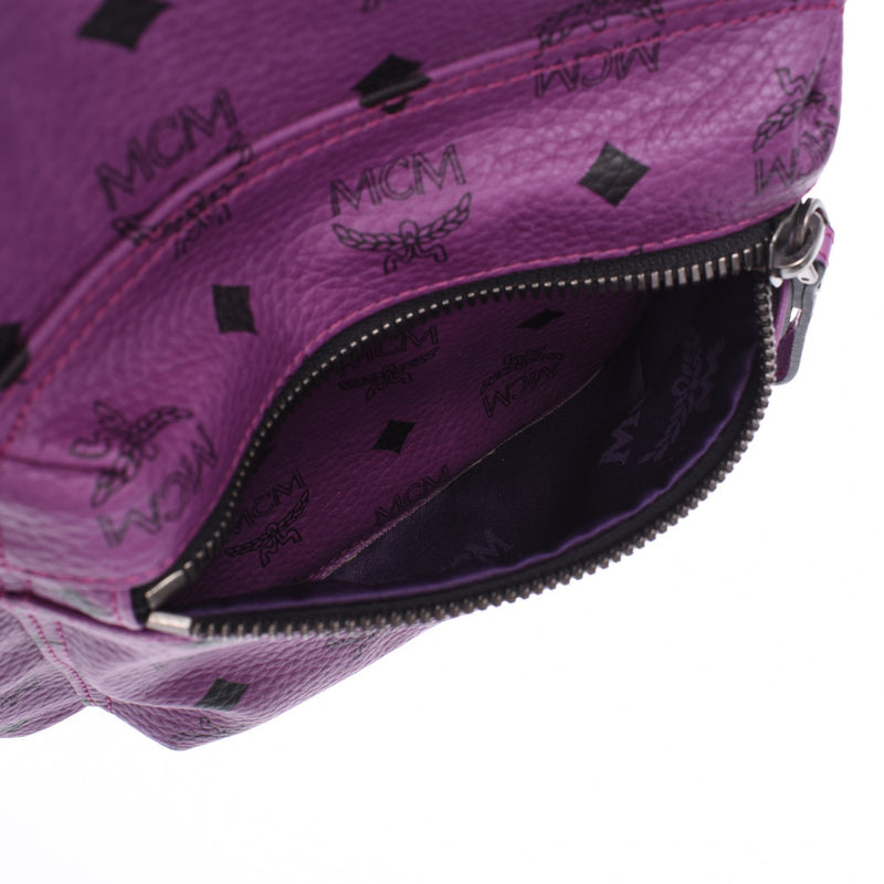 MCM MC M backpack studs purple unisex calf rucksack daypack A rank used Ginzo