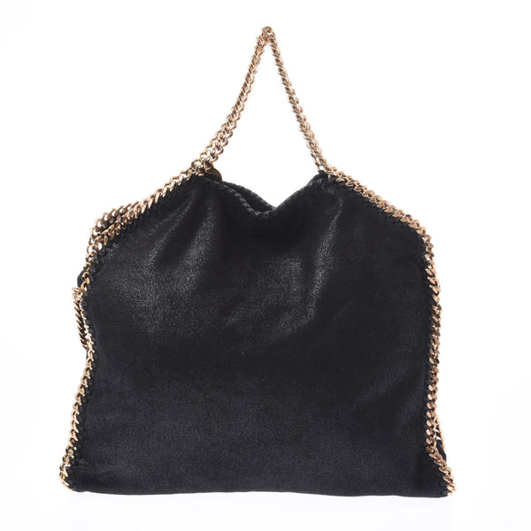 Stella McCartney Stella McCartney fabella chain shoulder black gold hardware Womens Faux Leather 2WAY bag a