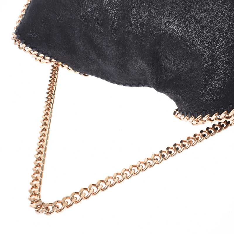 Stella McCartney Stella McCartney fabella chain shoulder black gold hardware Womens Faux Leather 2WAY bag a