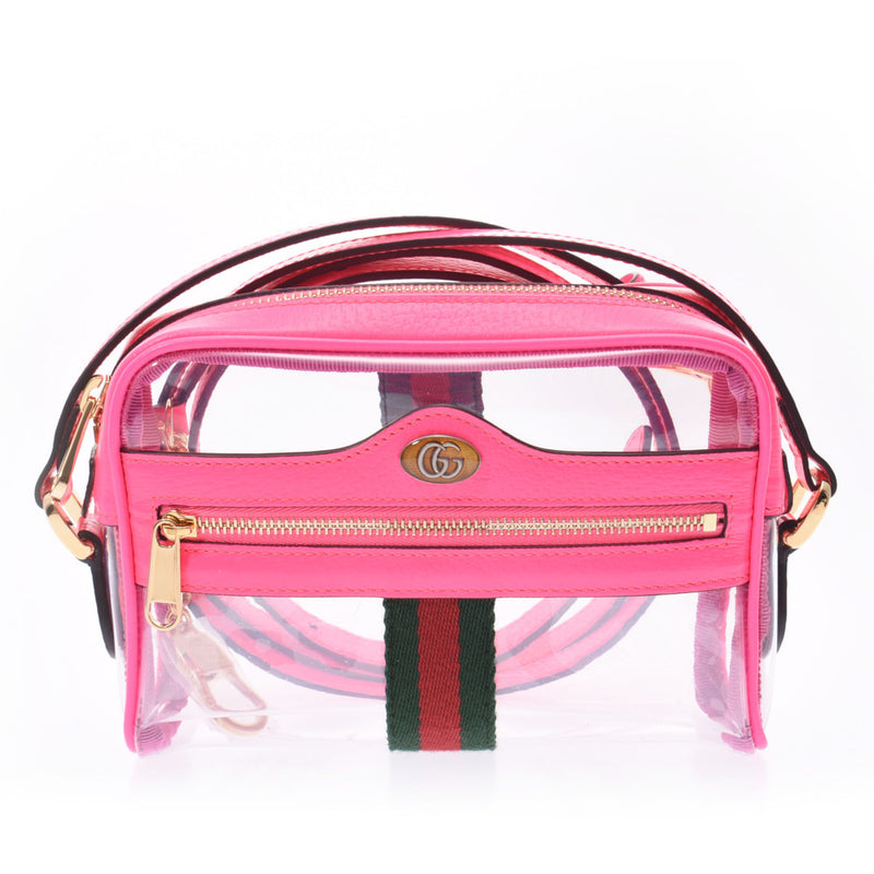 GUCCI Gucci Ophidia Clear Crossbody Bag Pink/Clear 517350 Ladies Vinyl Shoulder Bag Shindo Used Ginzo