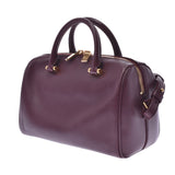 SAINT LAURENT Baby Duffle Handbag Bordeaux Ladies Calf 2WAY Bag AB Rank Used Ginzo