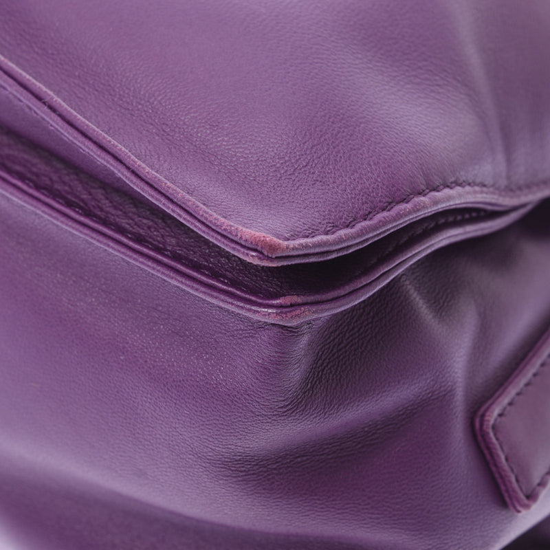 Loewe roebe flamenco purple women's Nappa Leather Shoulder Bag B