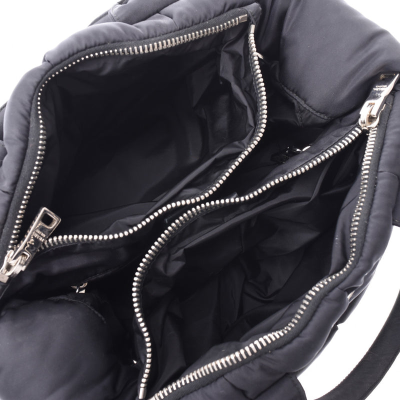 Prada Bomber 2WAY Bag Black Silver Metal Fittings Women s Nylon